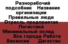 Разнорабочий-подсобник › Название организации ­ Правильные люди › Отрасль предприятия ­ Логистика › Минимальный оклад ­ 30 000 - Все города Работа » Вакансии   . Дагестан респ.,Кизилюрт г.